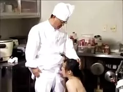 Čínská restaurace kuchař ošuká horké milf servírka